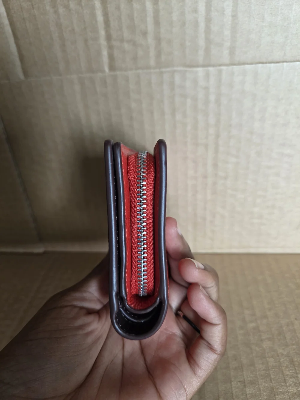 Coach Snap Wallet In Miami Red